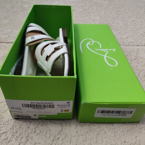 Sam Edelman Bay White Patent Flat Sandals Slides US6 Limited Edition MSRP $99 - Picture 12 of 12